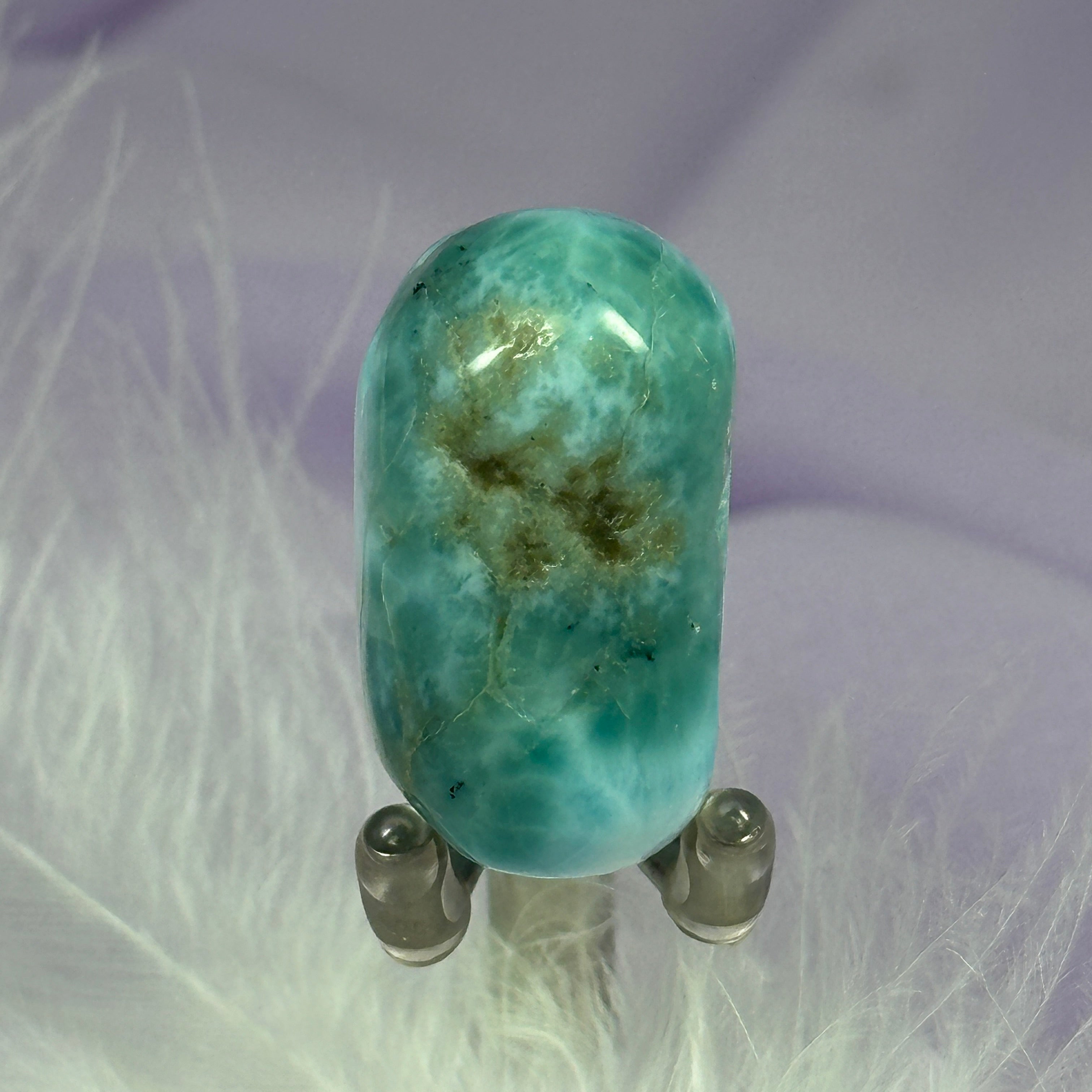 Beautiful A grade Larimar crystal tumble stone 18.1g SN50001