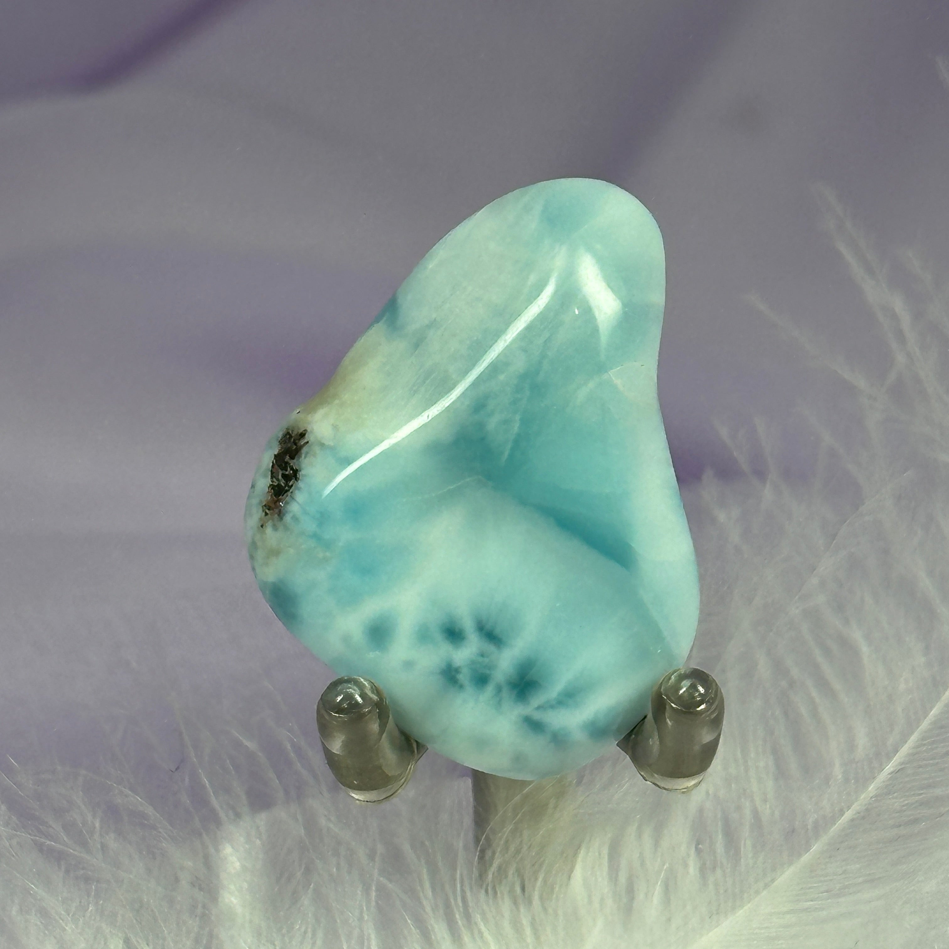 Beautiful A grade Larimar crystal tumble stone 12.2g SN50003