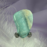 Larimar crystal tumble stone, flat, smooth stone 10.4g SN50990