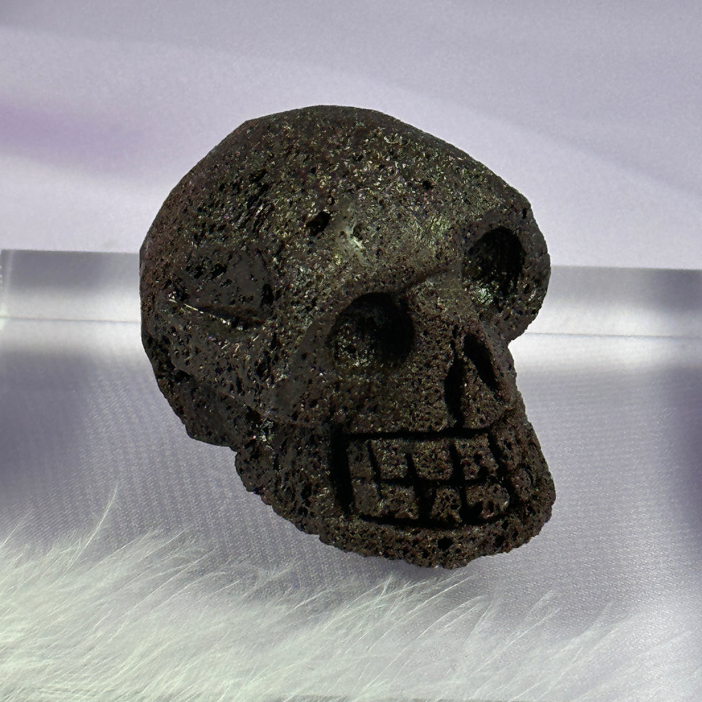 Lava Stone carved skull 'Ignite 43g SN52233