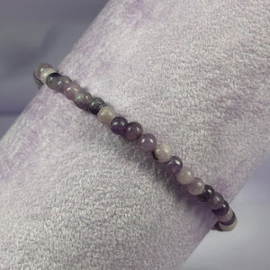 Lepidolite crystal bead bracelet 5.0g SN54737