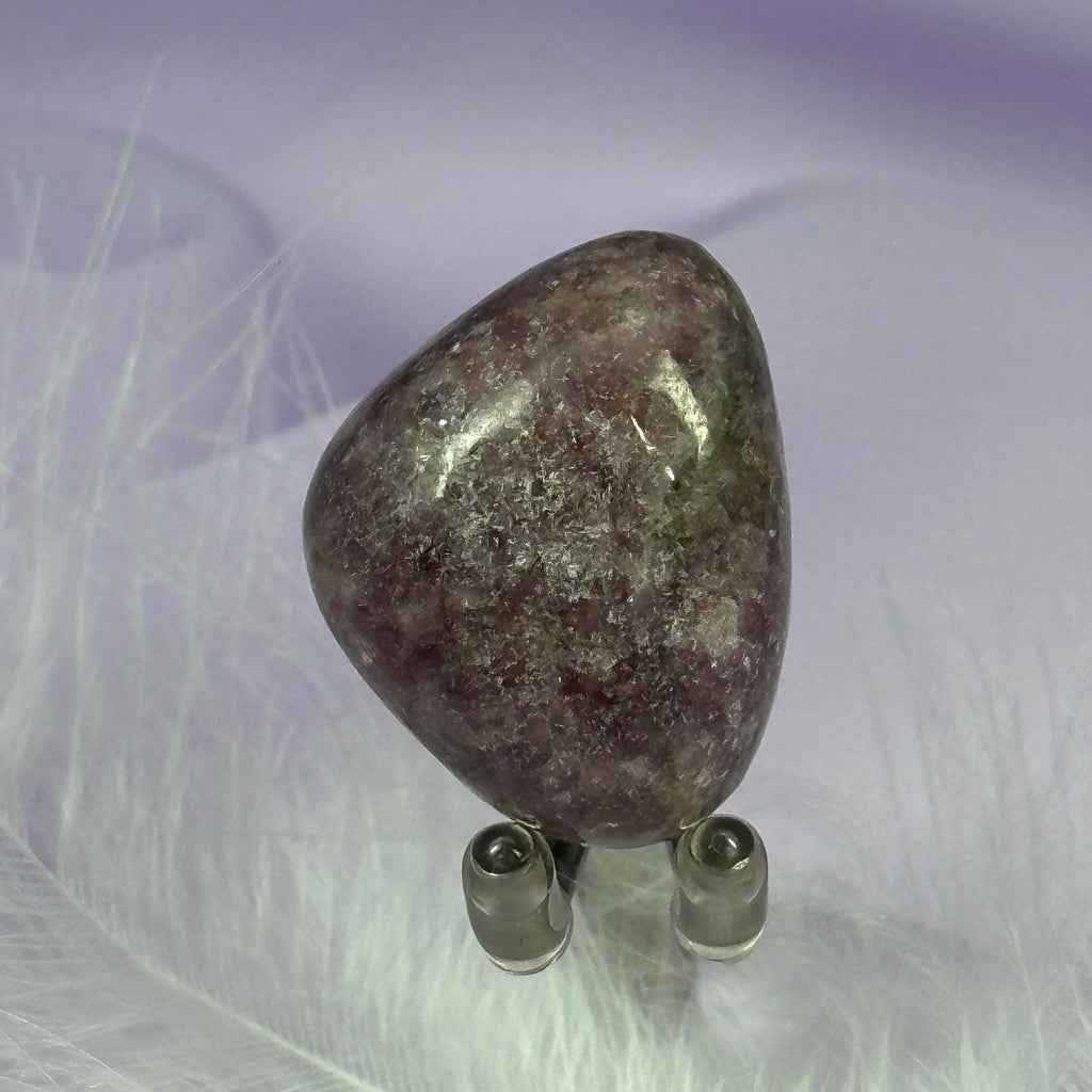 Lepidolite in Quartz crystal tumble stone 16.7g SN24894