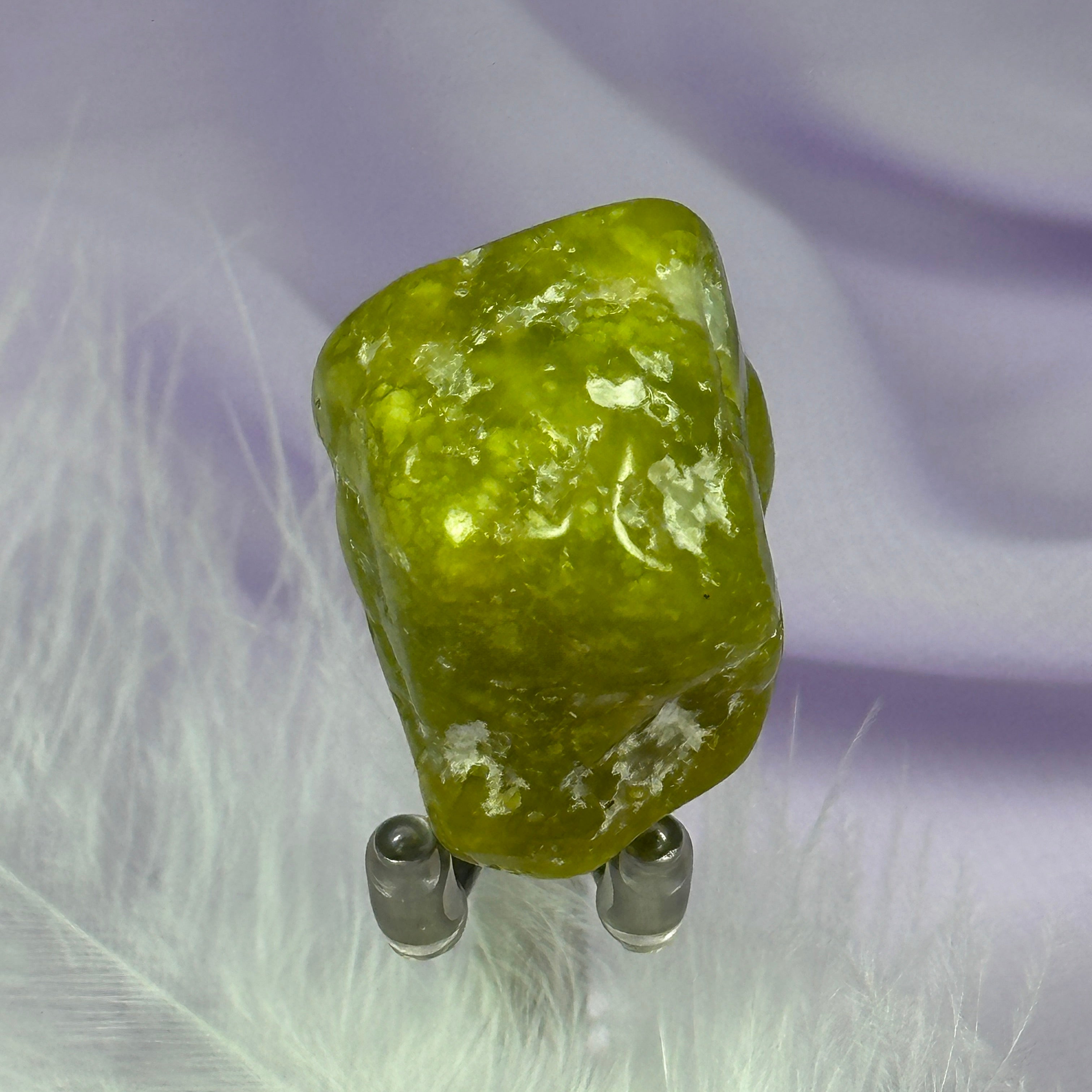 Rare Lizardite, Serpentine crystal tumble stone 19.4g SN56155