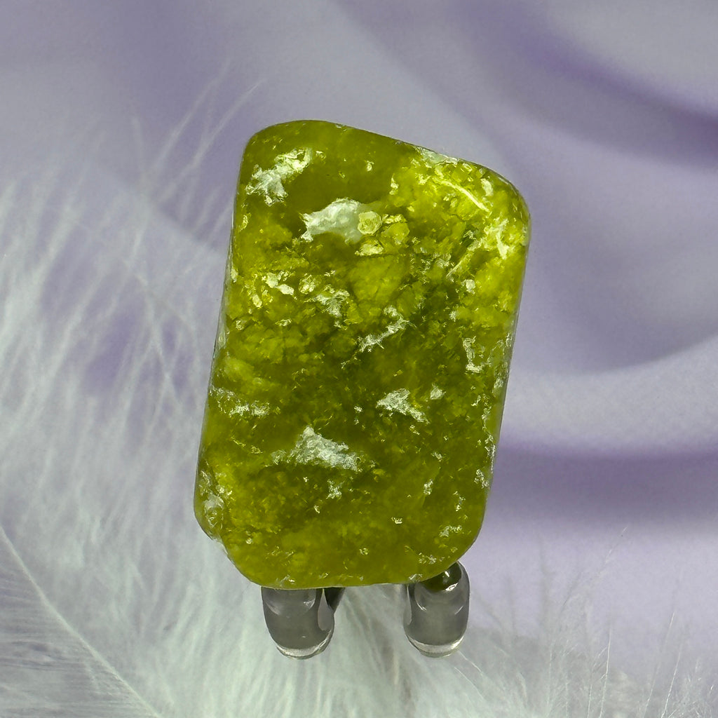 Rare Lizardite, Serpentine crystal tumble stone 17.4g SN56157