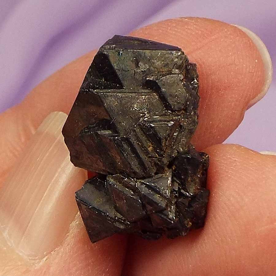Small natural cluster of Magnetite crystals, magnetic 6.4g SN43706