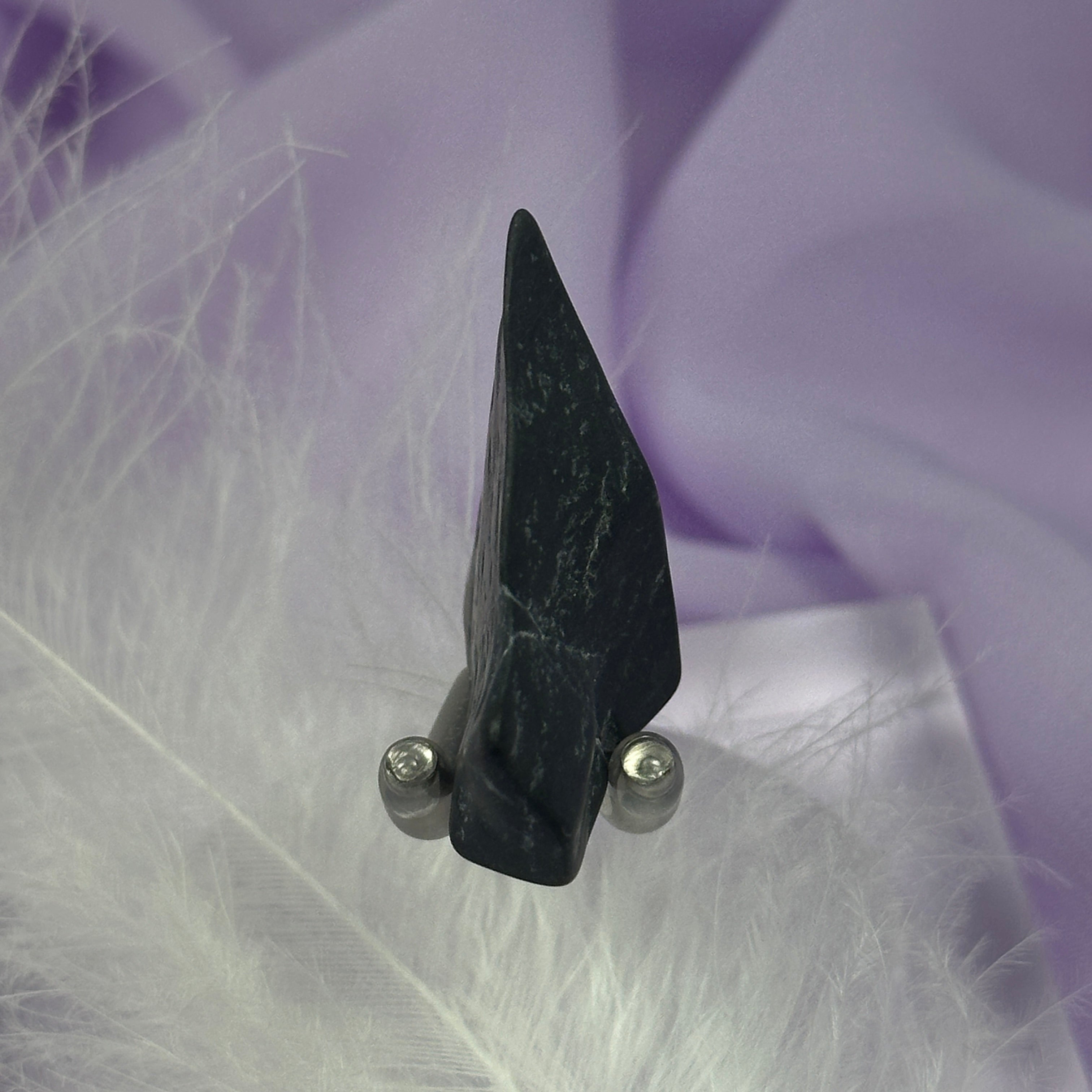 Clearance - V. rare smoothed piece Master Shamanite, Black Calcite 8.7g SN53894