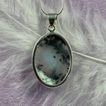 925 Silver Merlinite crystal pendant, Dendritic Opal 6.8g SN55096