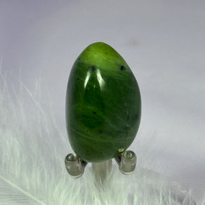 Dark green Nephrite Jade crystal tumble stone 18.2g SN56162