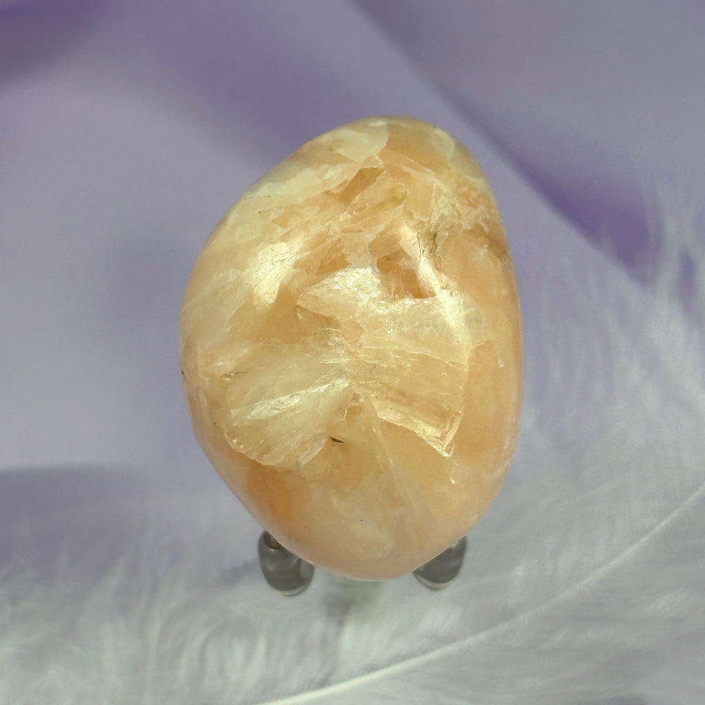 Jumbo Peach Stilbite crystal tumble stone 35g SN56151