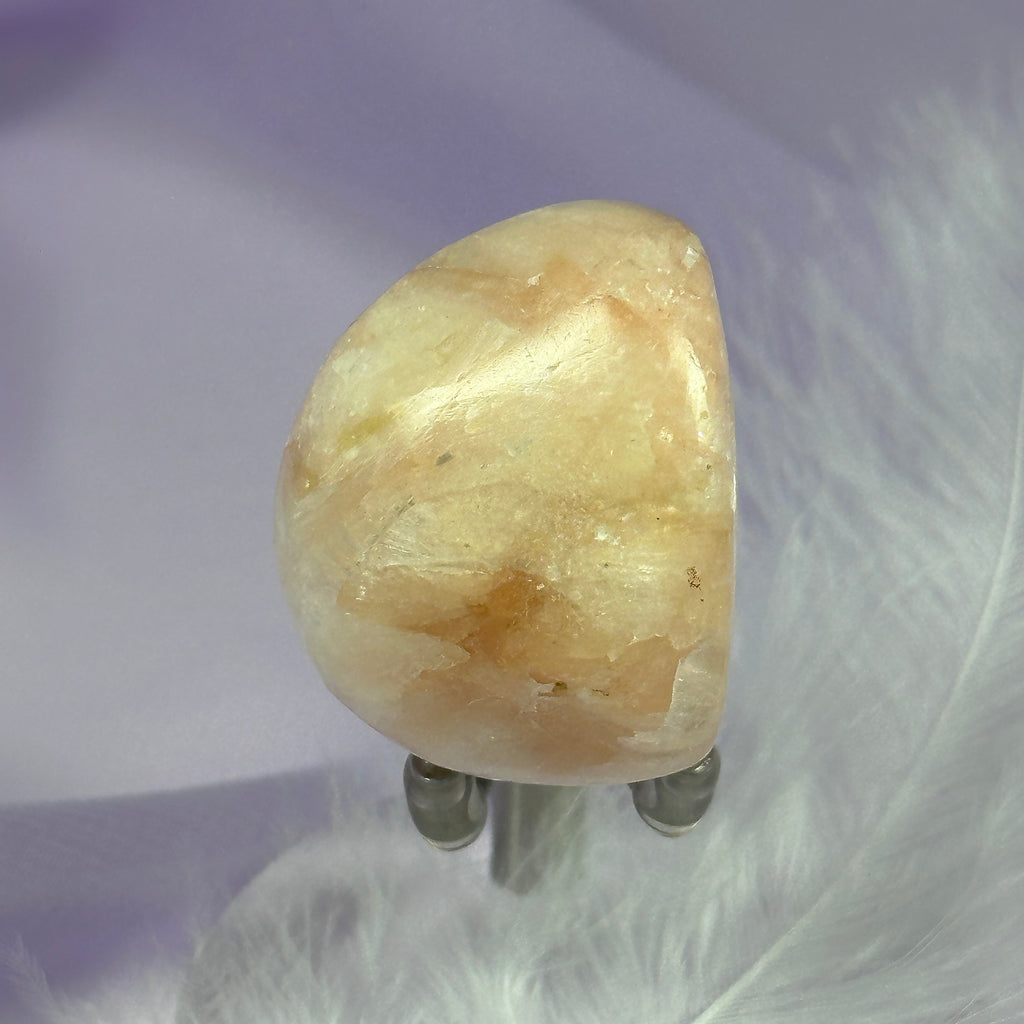 Large Peach Stilbite crystal tumble stone 26g SN56153