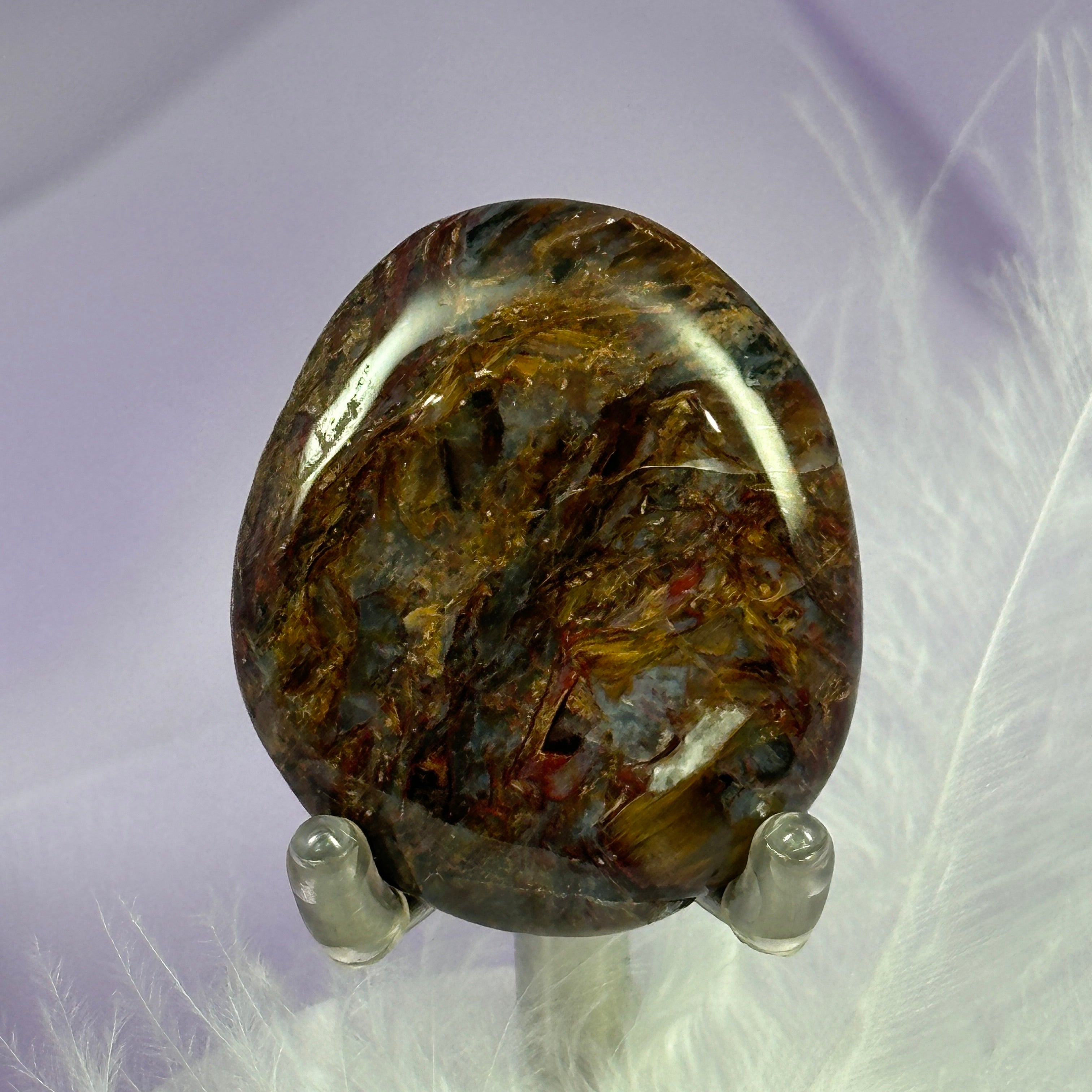 Rare Pietersite crystal smooth stone 17.3g SN49604