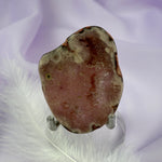 Rare Pink Amethyst polished geode slice 43g SN49856