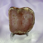 Rare Pink Amethyst polished geode slice 56g SN49857