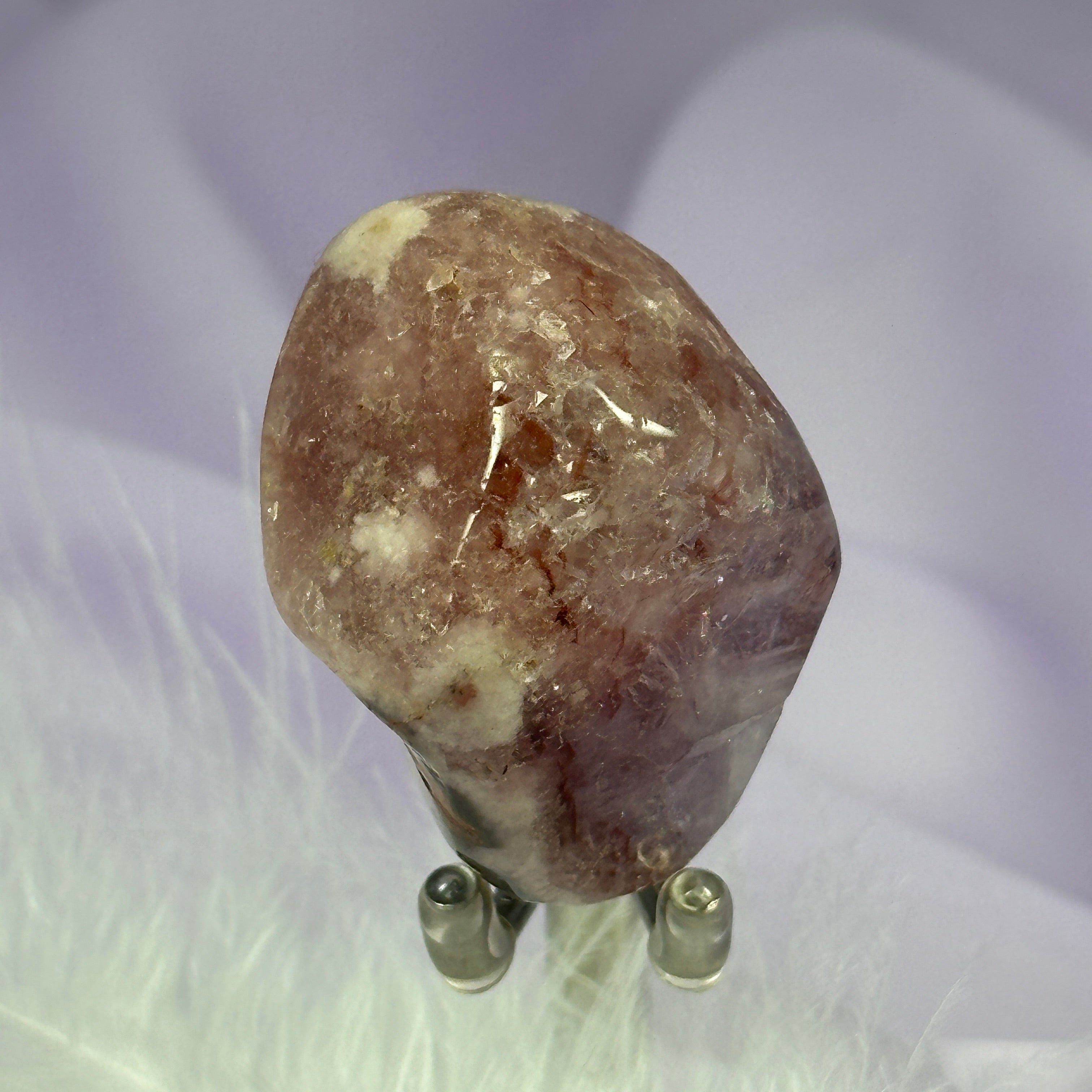 Rare large Pink Amethyst crystal hand polished stone 33g SN49873