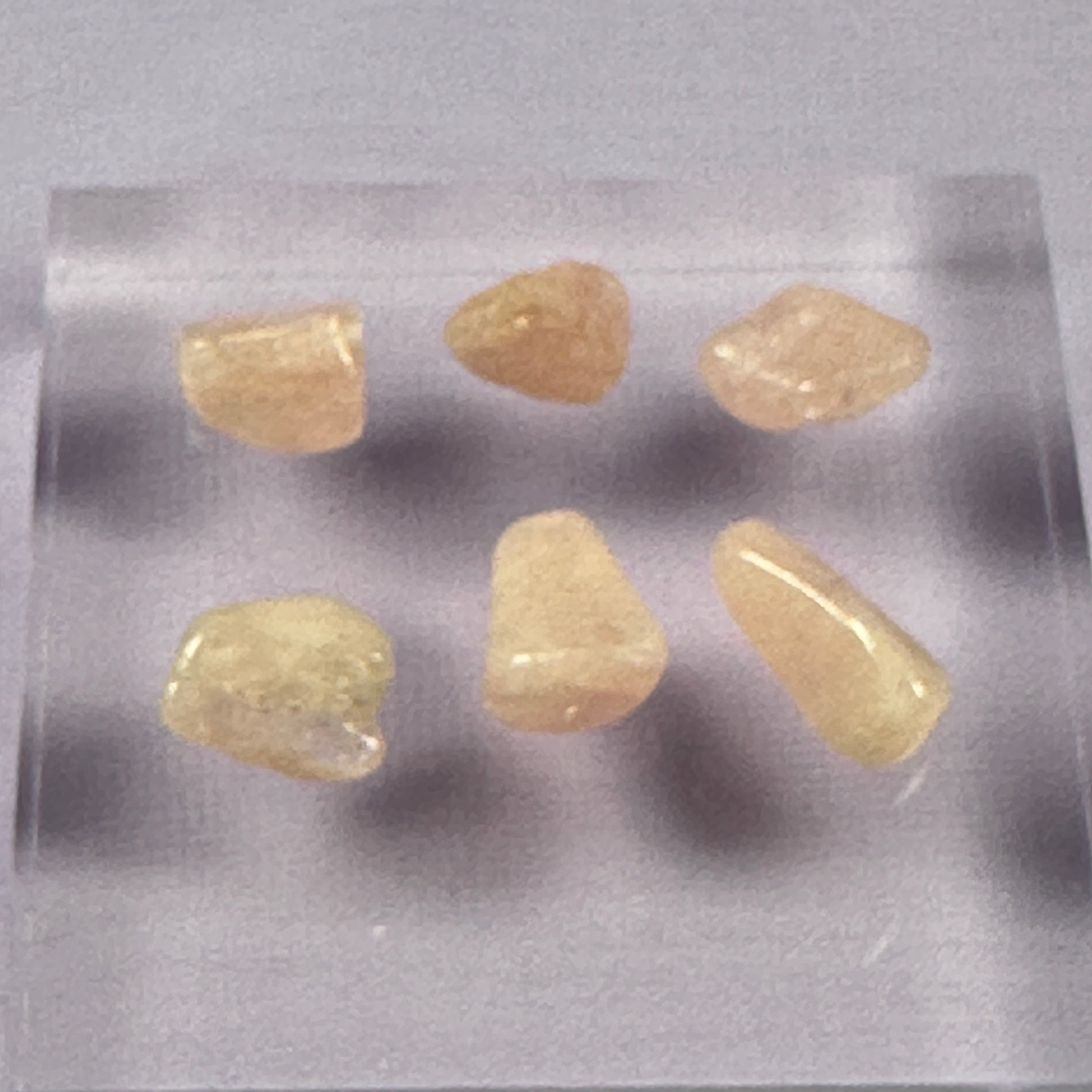 Beautiful A grade 6 x small Pink Beryl, Morganite tumble stones 13.1g SN32481