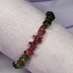 Pink, Green, Brown/Dravite Tourmaline chip bracelet 11.7g SN52328A
