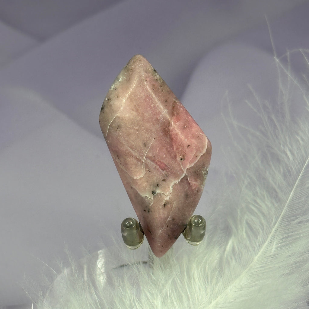 Rare Pink Petalite crystal flat polished piece 8.7g SN37528