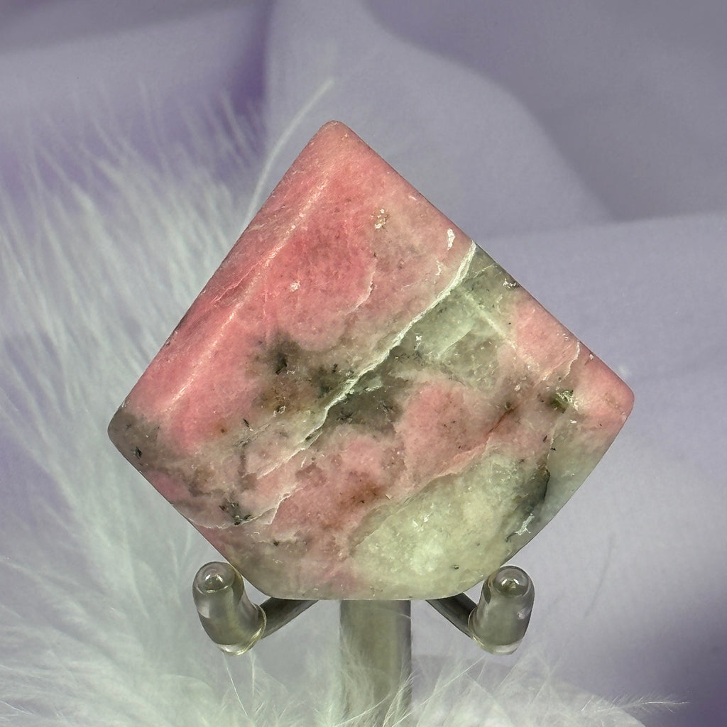Rare Pink Petalite crystal flat polished piece 23g SN41410