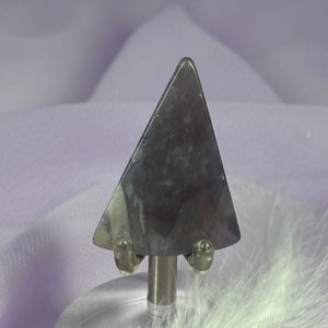 Rare flat polished piece Purple Dendritic Agate, Chalcedony 8.1g SN26650