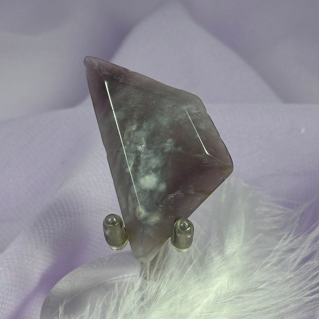 Rare flat polished piece Purple Dendritic Agate, Chalcedony 8.5g SN27730