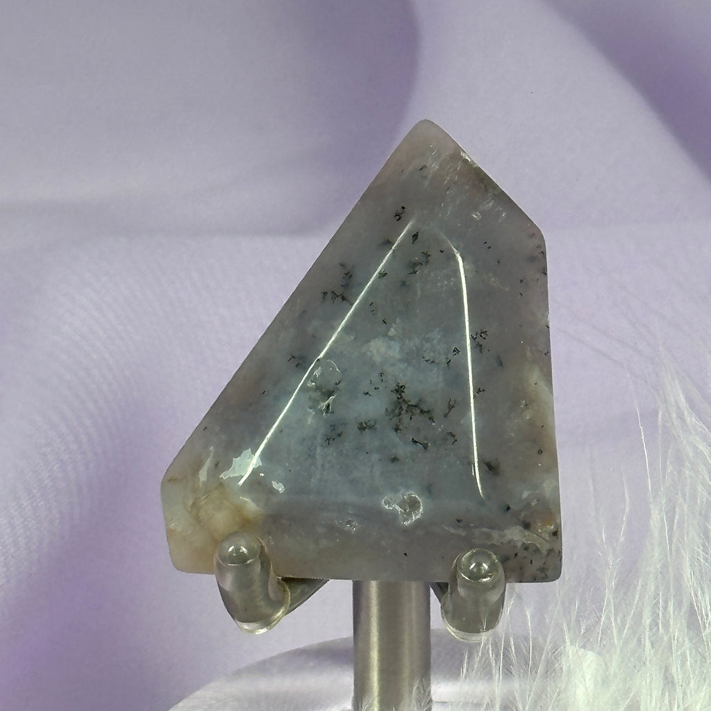 Rare flat polished piece Purple Dendritic Agate, Chalcedony 9.2g SN32860