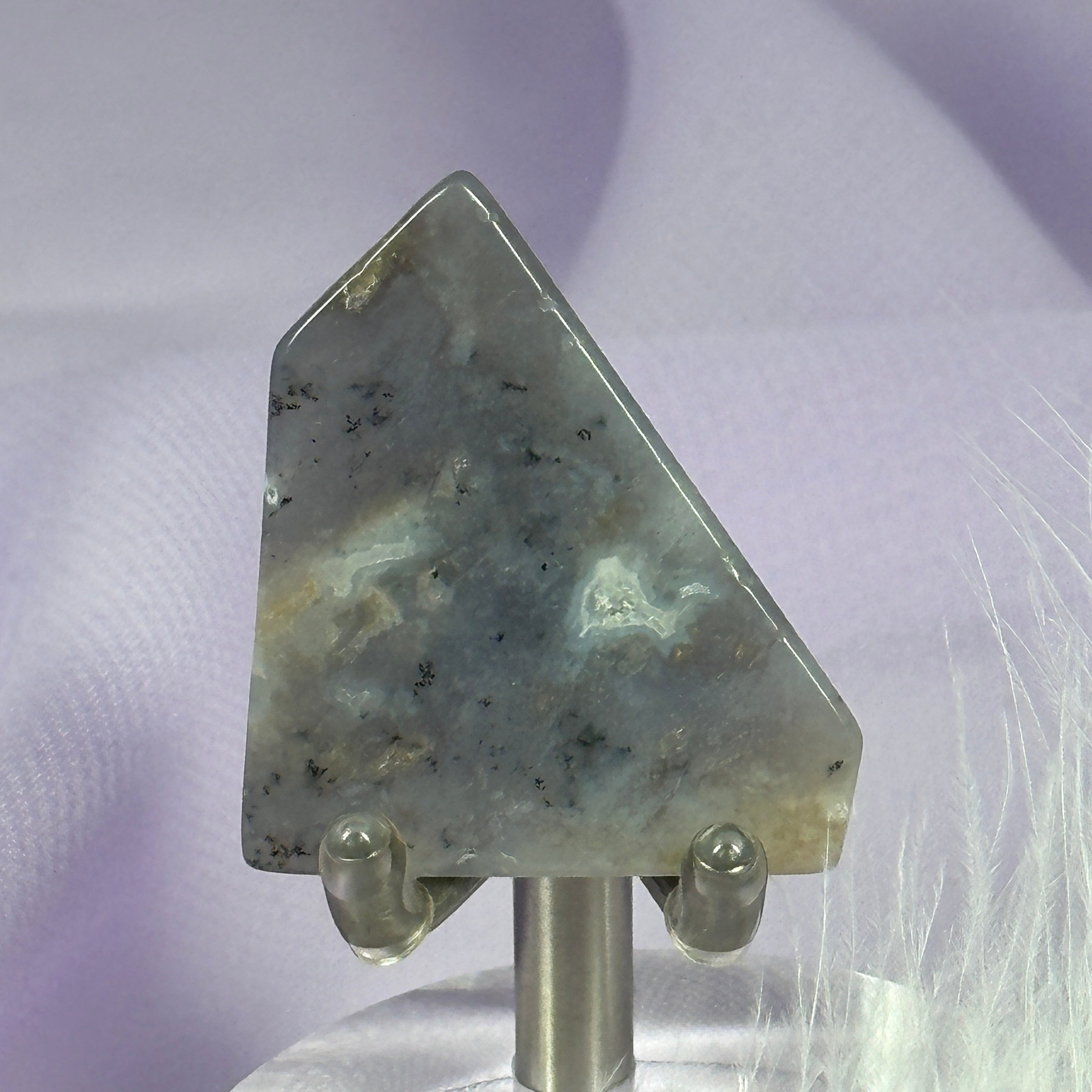 Rare flat polished piece Purple Dendritic Agate, Chalcedony 9.2g SN32860