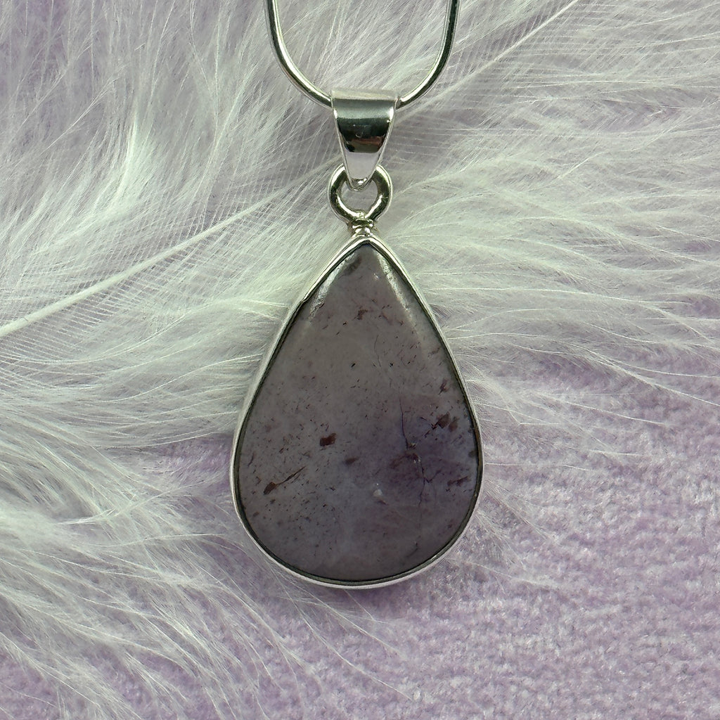 925 Silver Purple Jade crystal pendant 4.0g SN53031