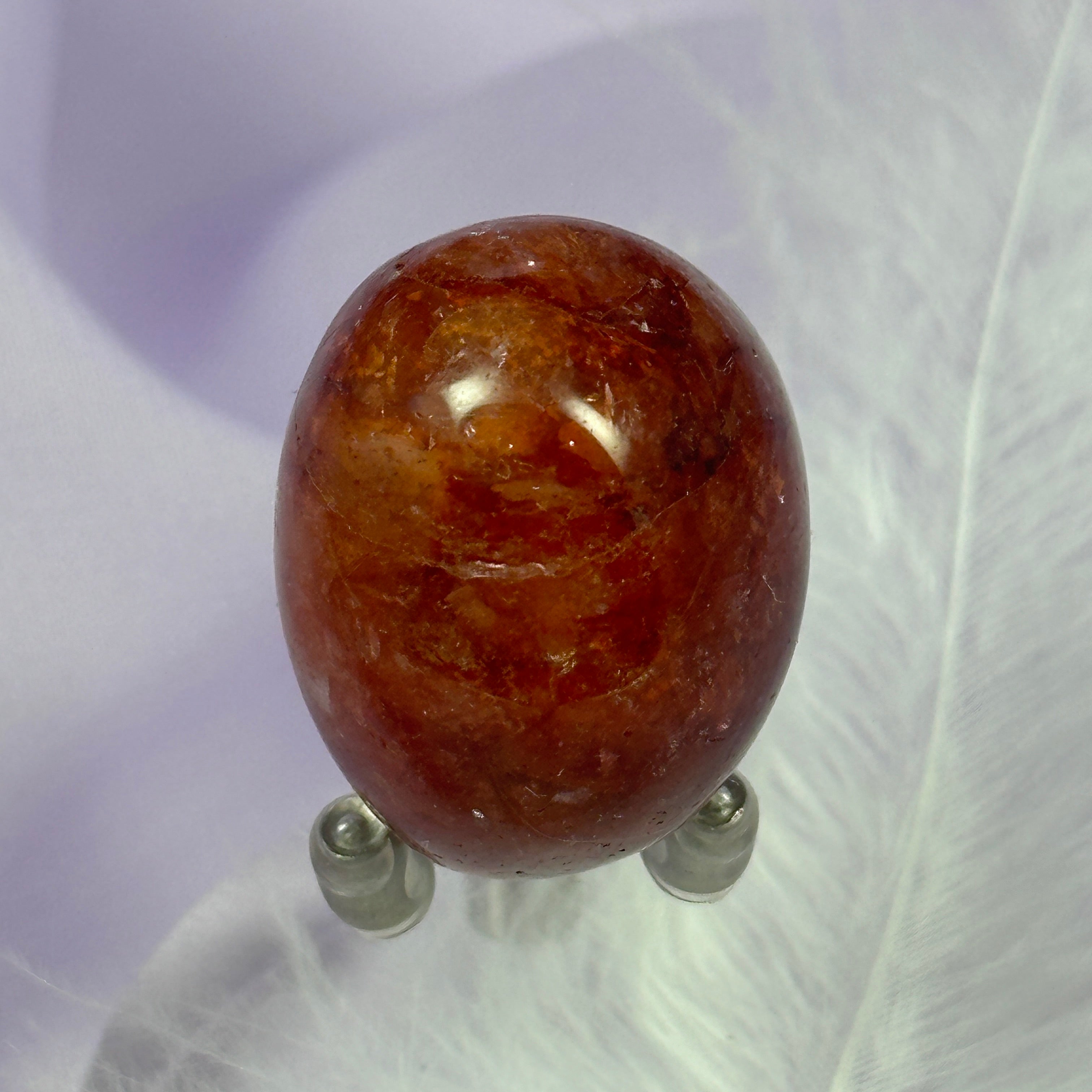 Red Fire Hematite Quartz crystal tumble stone 20g SN56194