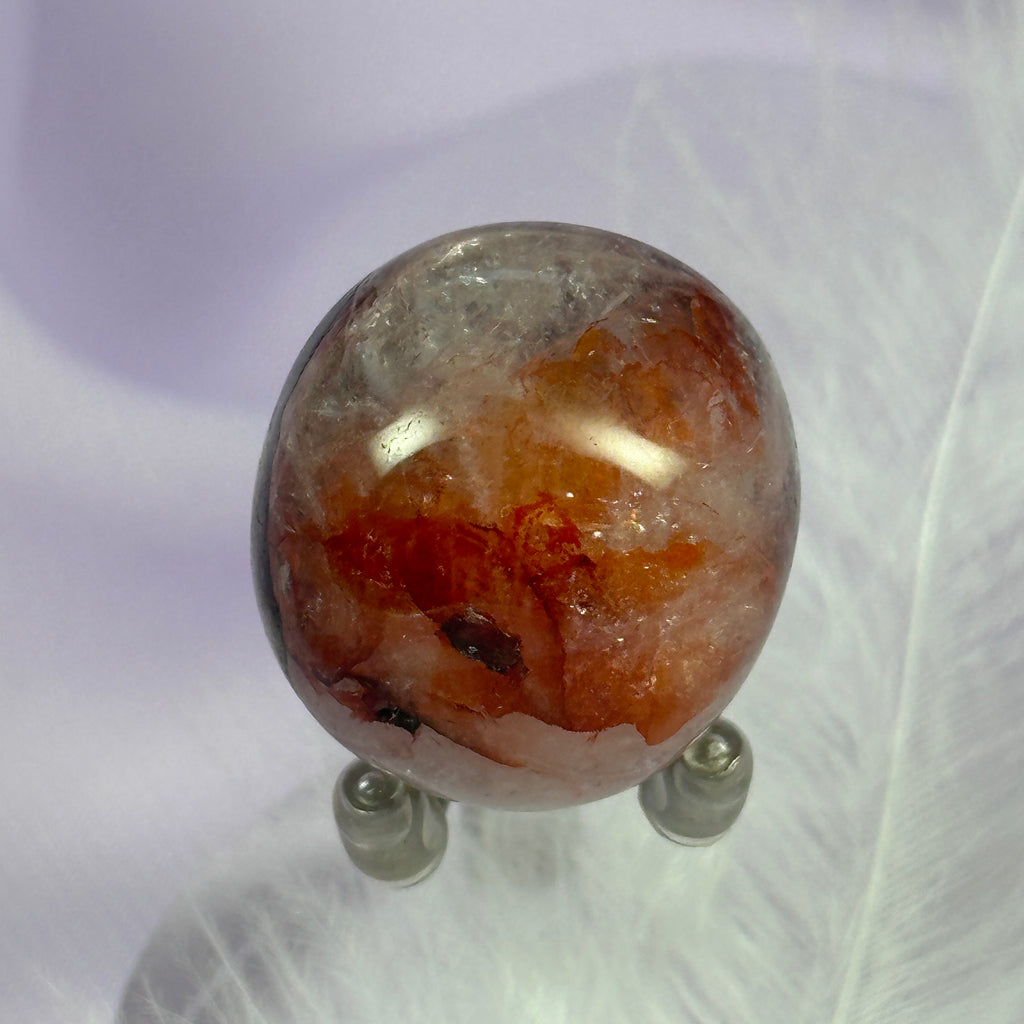 Red Fire Hematite Quartz crystal tumble stone 18.6g SN56196