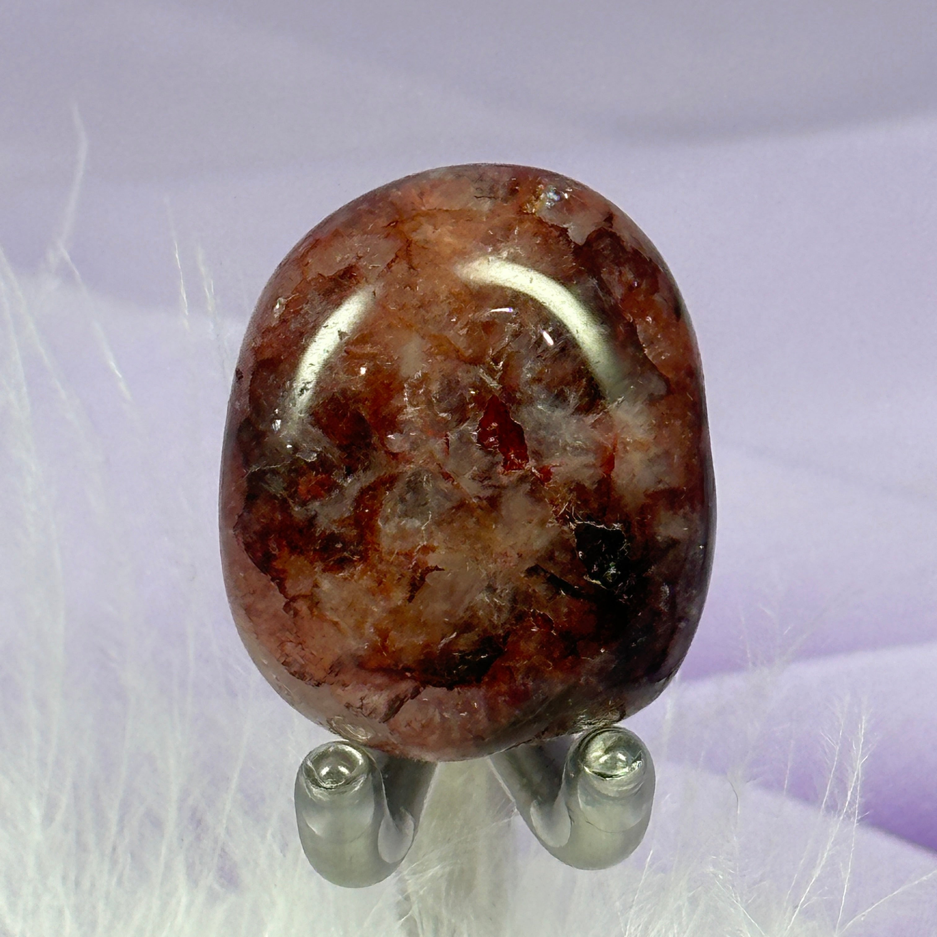 Red Fire Hematite Quartz crystal tumble stone 16.0g SN56202