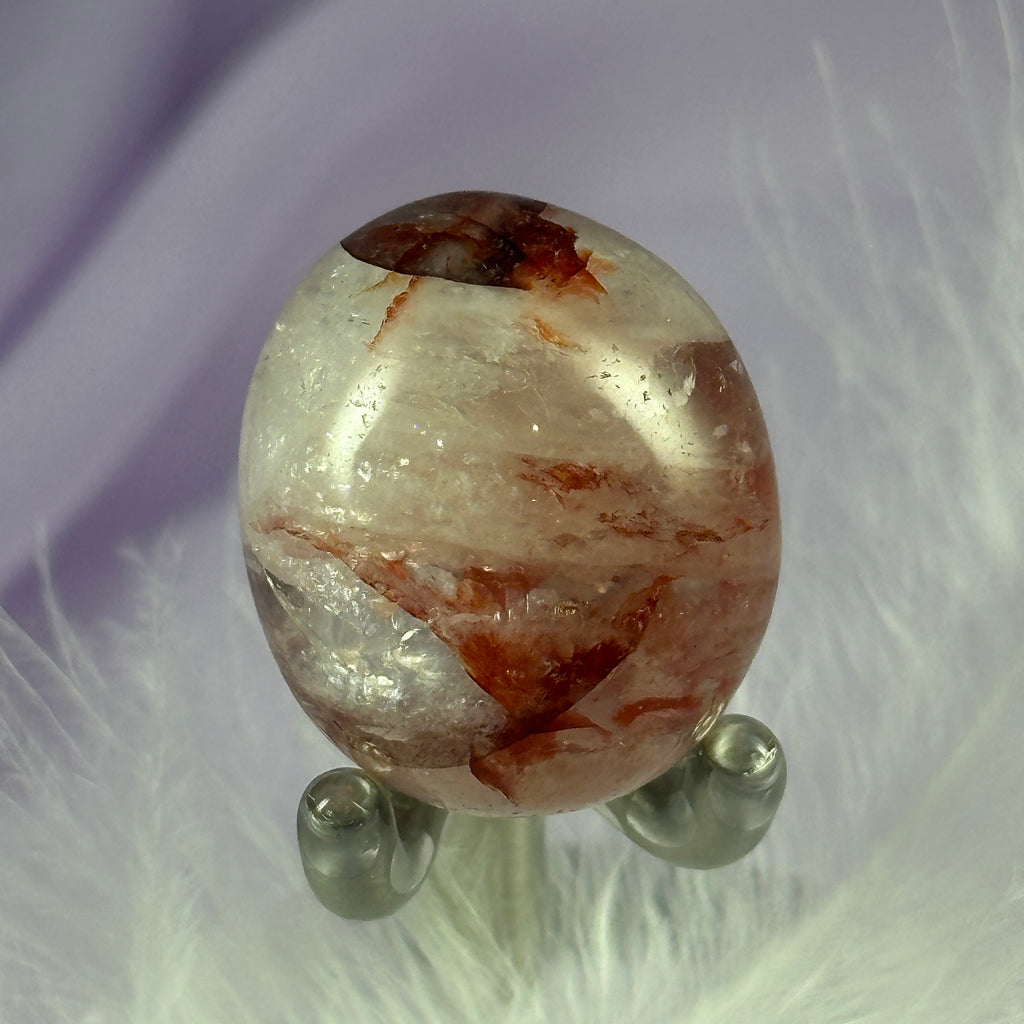 Red Fire Hematite Quartz crystal tumble stone 16.1g SN56205