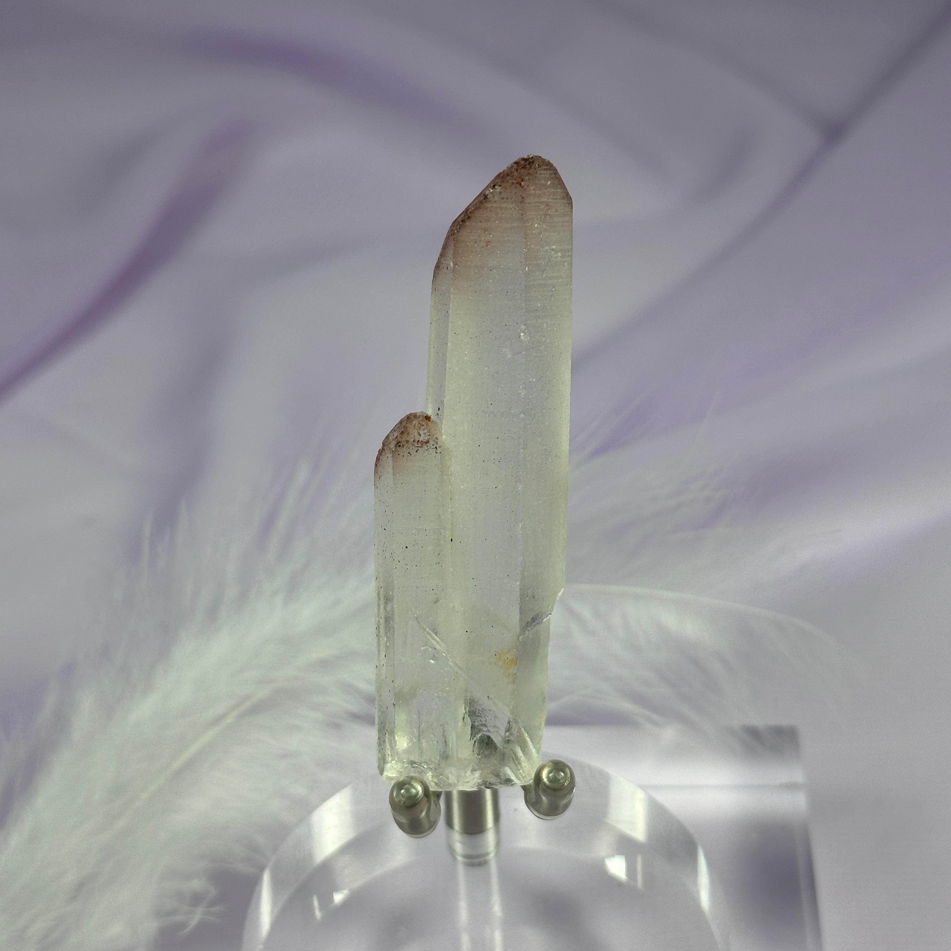 Rare natural Red Phantom Tip Quartz crystal point, Companion 19.0g SN14473