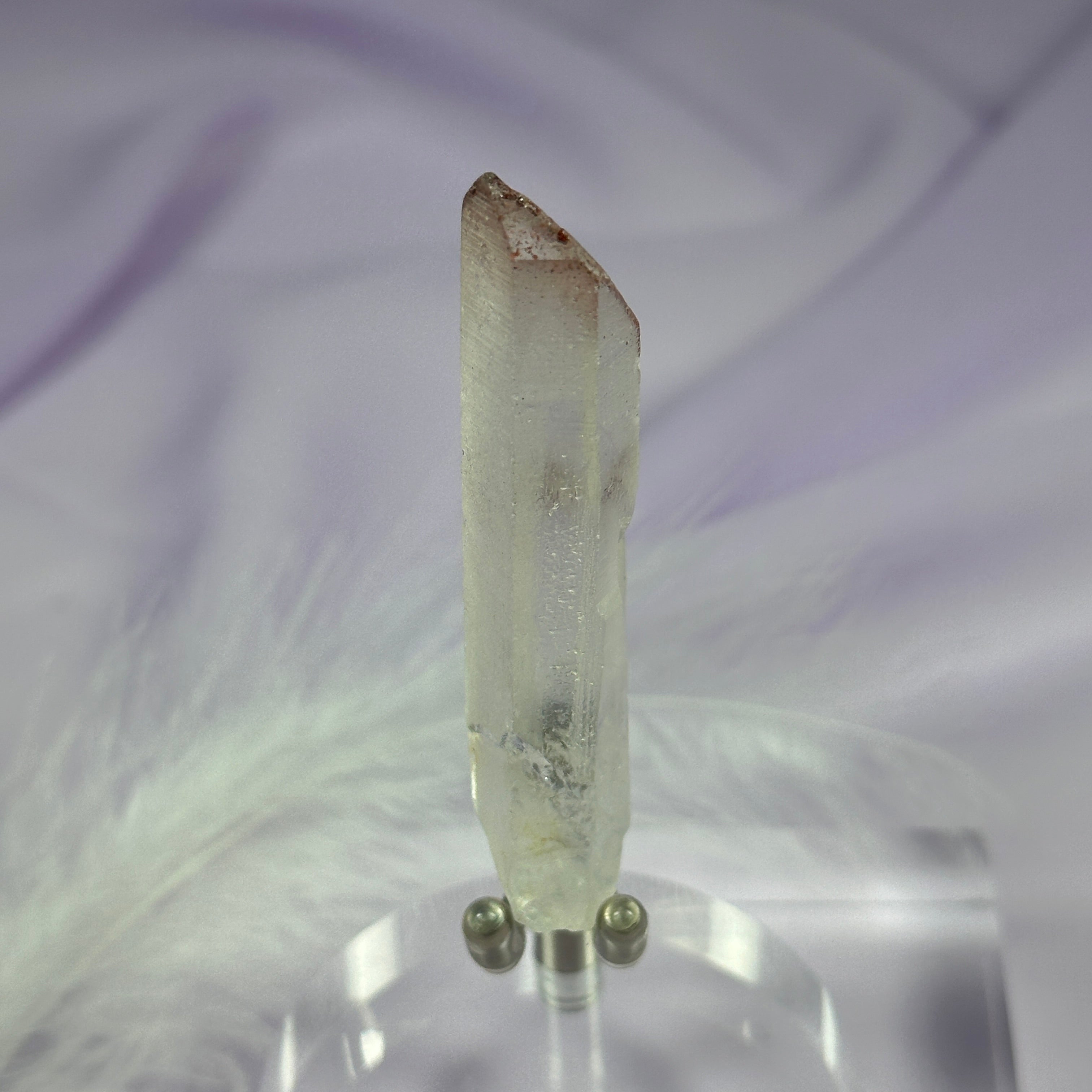 Rare natural Red Phantom Tip Quartz crystal point, Companion 19.0g SN14473