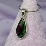 925 Silver Ruby in Zoisite crystal pendant 4.8g SN55136