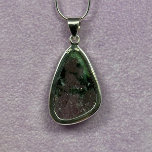 925 Silver Ruby in Zoisite crystal pendant 9.4g SN55134