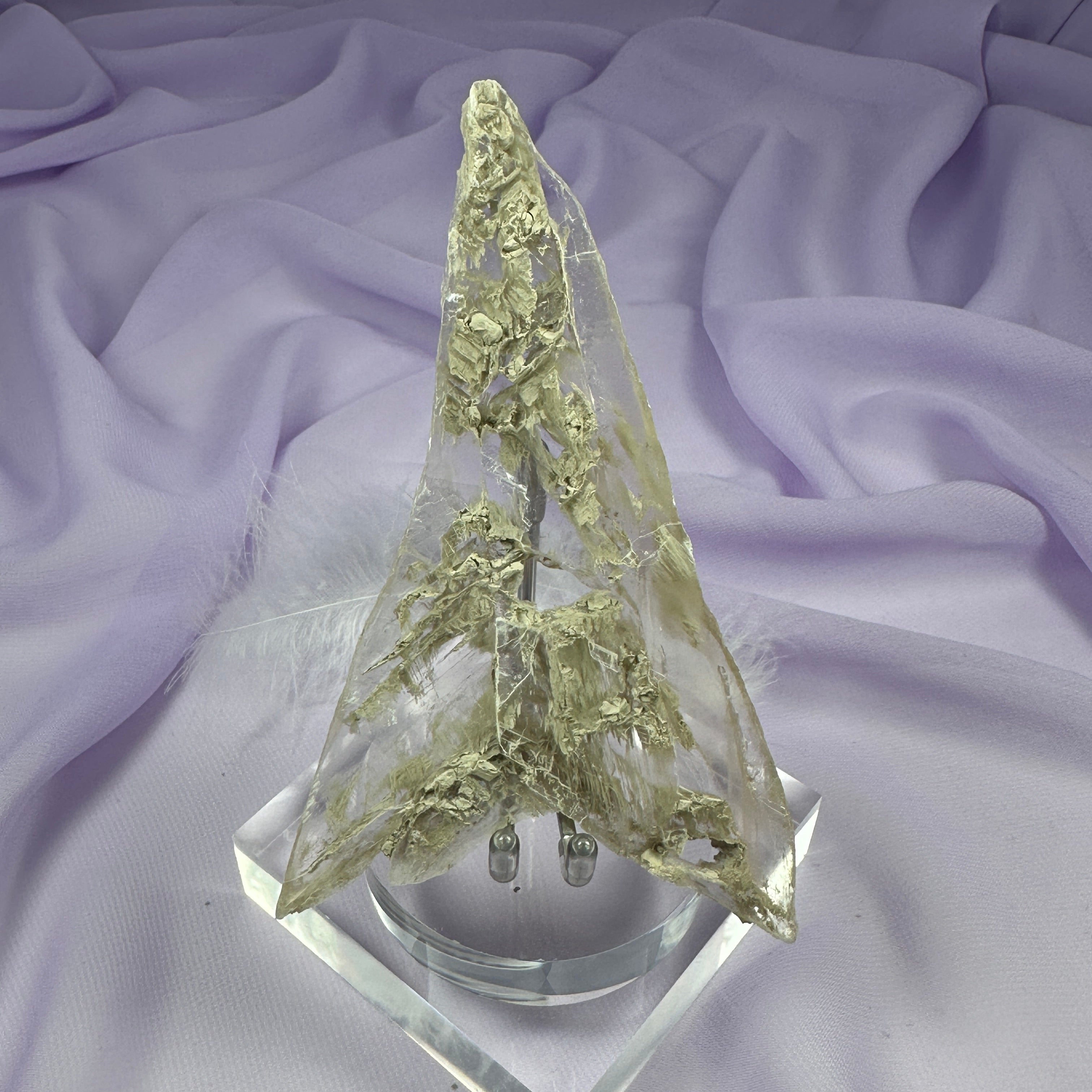 Rare large natural Selenite crystal, Angel Wing, Gypsum 46g SN37316