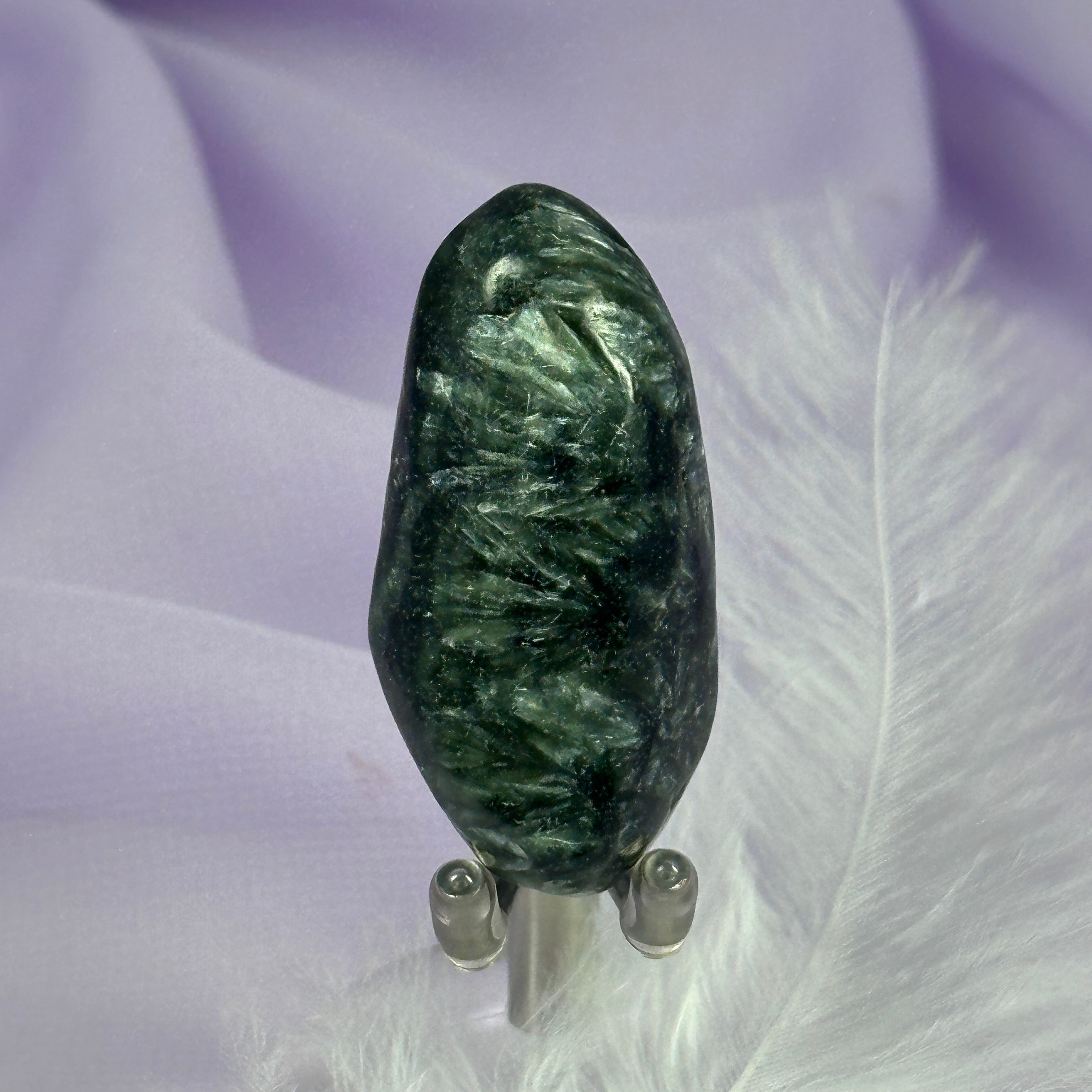 Large A grade Seraphinite crystal tumble stone 20g SN56189