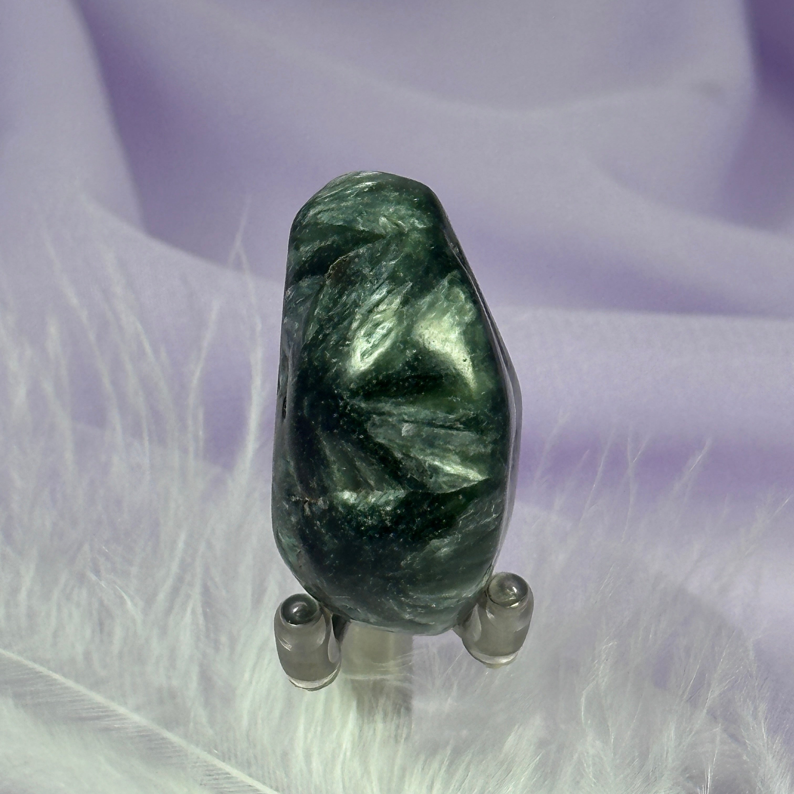 Large A grade Seraphinite crystal tumble stone 20g SN56190