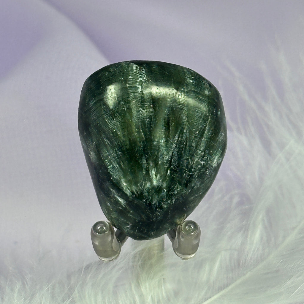 A grade Seraphinite crystal tumble stone 18.0g SN56193