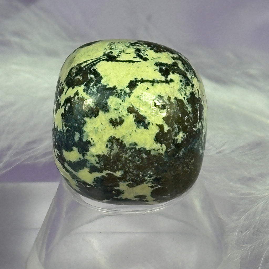 Serpentine with Pyrite tumble stone 25g SN47398