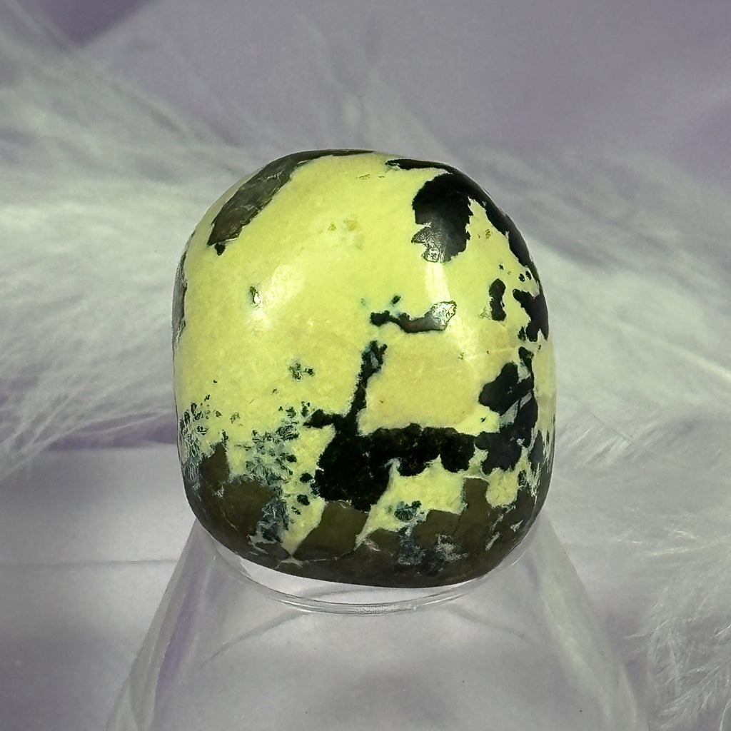 Serpentine with Pyrite tumble stone 23g SN47401