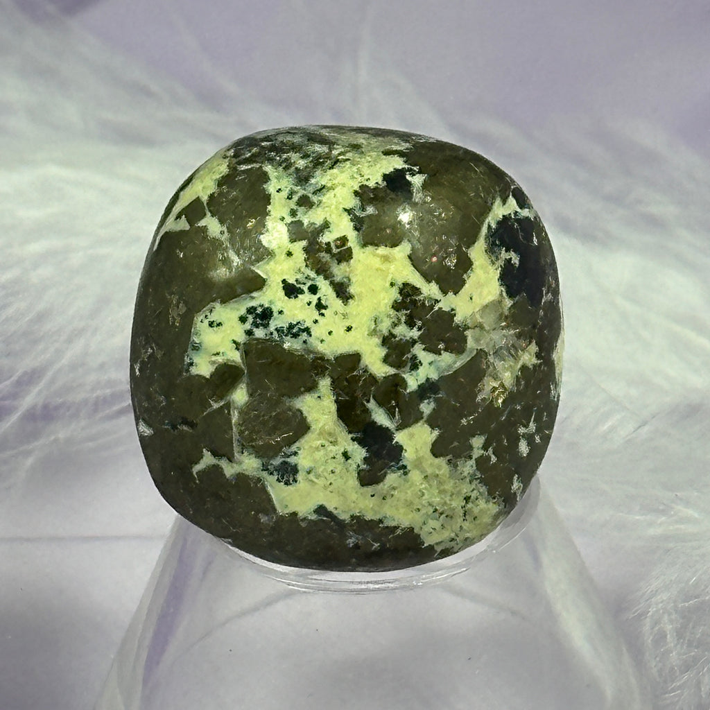 Serpentine with Pyrite tumble stone 24g SN47403