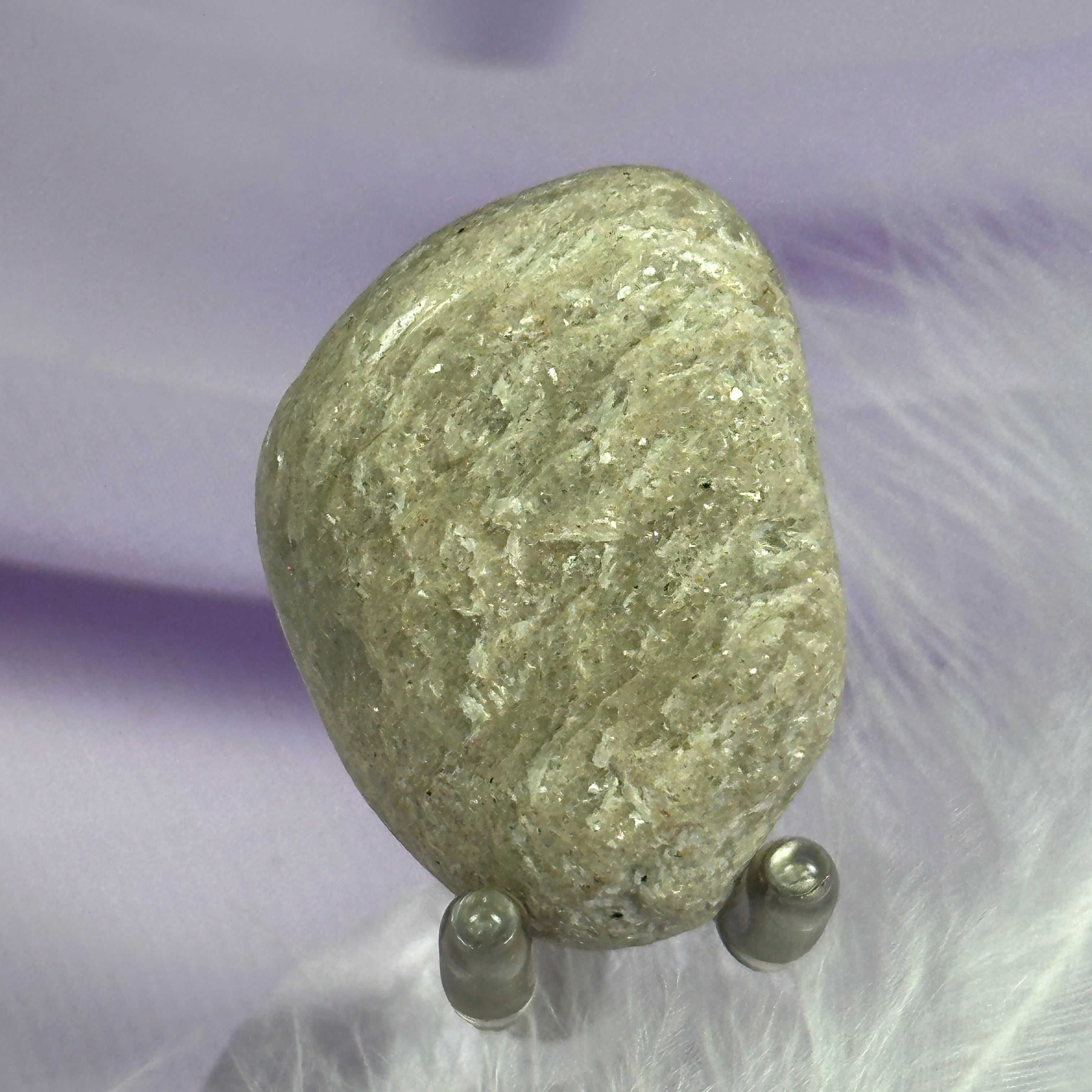Sparkly Silver Aventurine tumble stone 15.3g SN53514