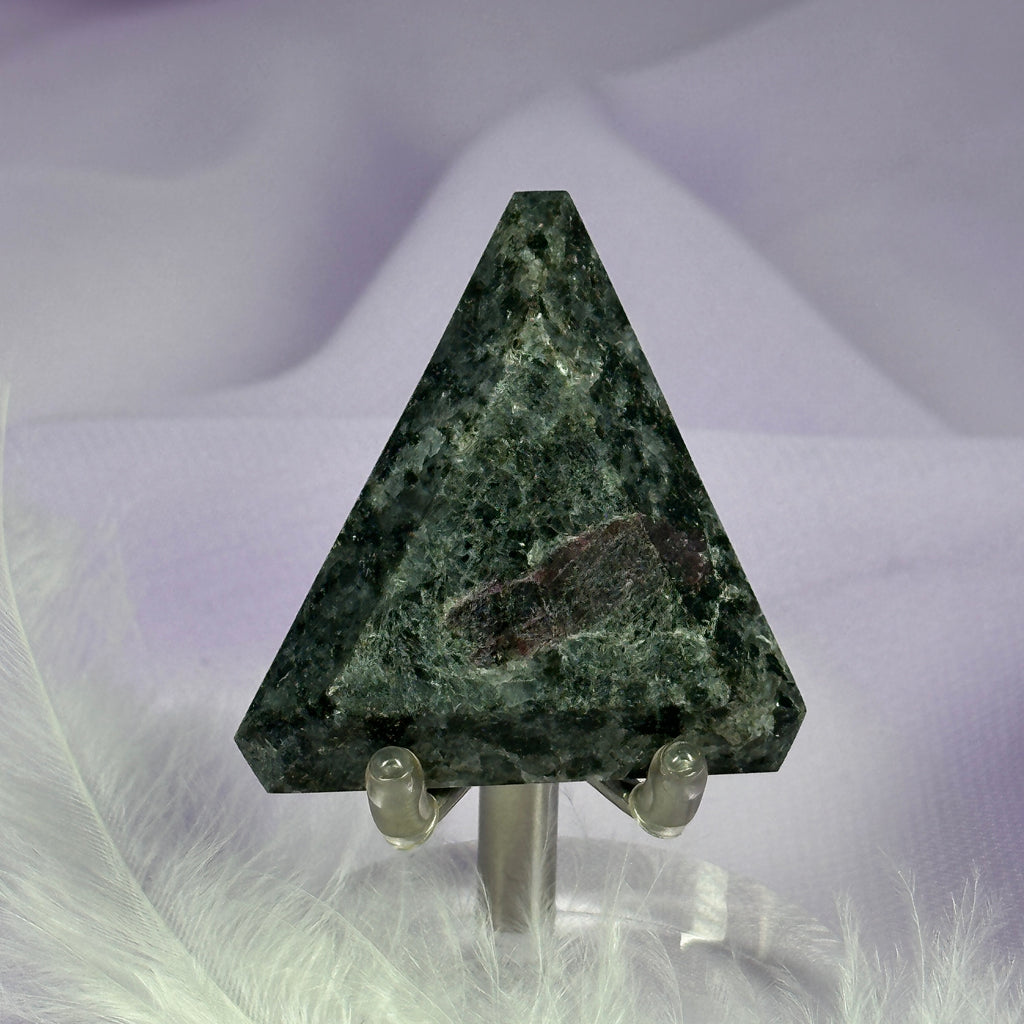 Polished flat piece of Pink Spinel in Aventurine crystal 18.0g SN32820