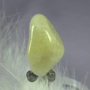 Rare Quartz with Sulphur tumble stone, Golden Sun Quartz 15.3g SN37678