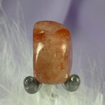 Small Sunstone crystal tumble stone, great flashes 8.3g SN44051