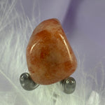 Small Sunstone crystal tumble stone, great flashes 8.3g SN44051