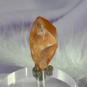 Rare small natural Peach, Tangerine Lemurian Seed Quartz point 9.5g SN24096