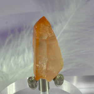 Rare small natural Peach, Tangerine Lemurian Seed Quartz point 9.0g SN24097