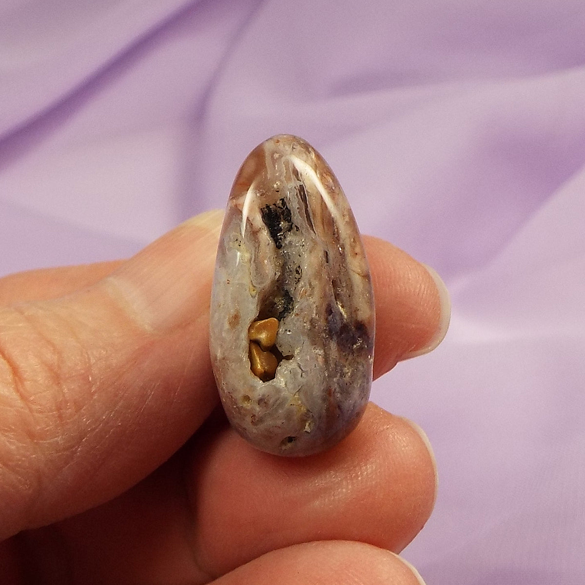 Rare B grade Tiffany Stone, USA tumble stone 9.0g SN35515